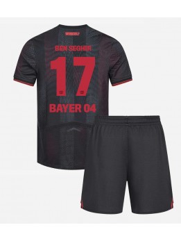 Billige Bayer Leverkusen Eliesse Ben Seghir #17 Hjemmedraktsett Barn 2025-26 Kortermet (+ Korte bukser)